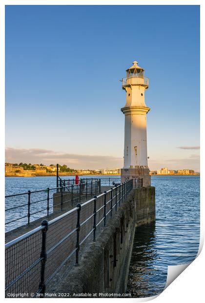 Newhaven Lighthouse, Edinburgh Print by Jim Monk