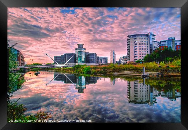 Leeds River Aire Framed Print by Alison Chambers