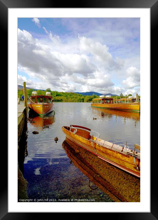Beautiful sky over Derwentwater Cumbria (portrait) Framed Mounted Print by john hill