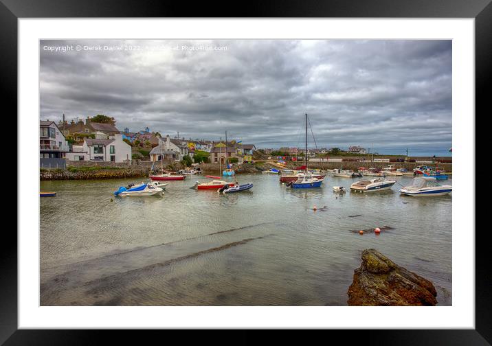 Cemaes Bay Harbour, Anglesey Framed Mounted Print by Derek Daniel