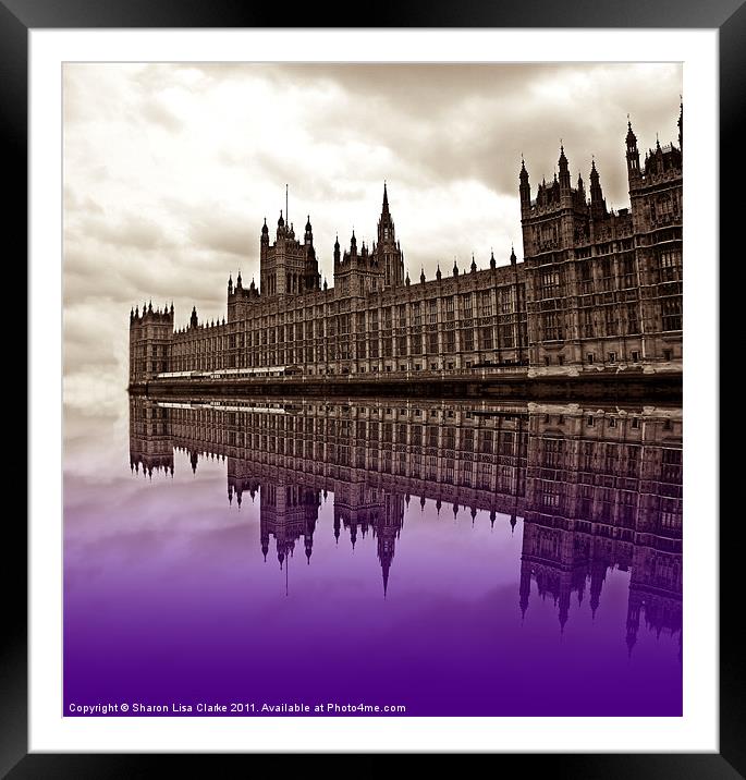 Westminster reflections Framed Mounted Print by Sharon Lisa Clarke