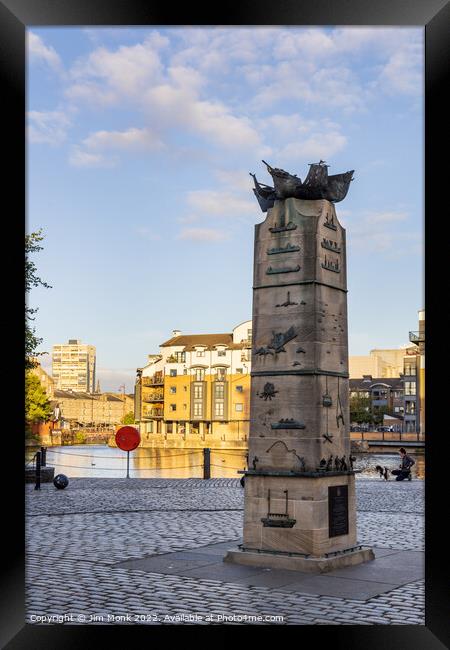 Memorial on The Shore at Leith Framed Print by Jim Monk