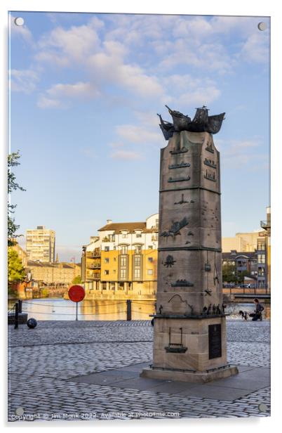 Memorial on The Shore at Leith Acrylic by Jim Monk