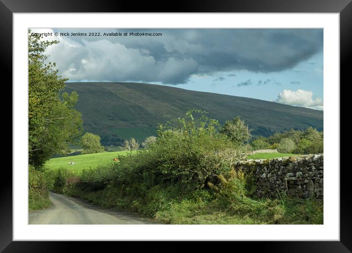Descending into Dentdale from Barbondale Cumbria Framed Mounted Print by Nick Jenkins