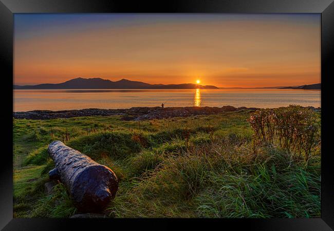 Sunset over Arran Framed Print by Valerie Paterson