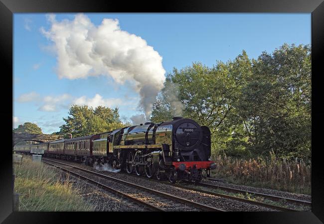Steam locomotive 70000 Britannia. Framed Print by David Birchall