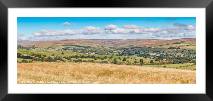 The Hudes Hope Panorama from Harker Hill, Teesdale Framed Mounted Print by Richard Laidler