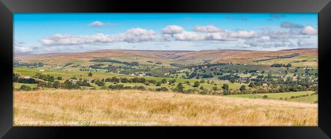 The Hudes Hope Panorama from Harker Hill, Teesdale Framed Print by Richard Laidler