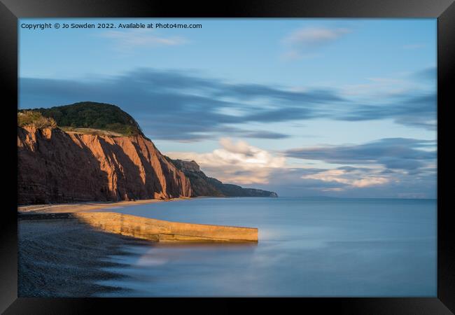 Evening Sun from Sidmouth Framed Print by Jo Sowden