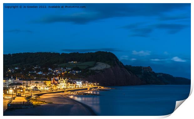 Sidmouth at Night Print by Jo Sowden