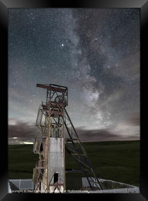 Groverake Mine with the Milky Way Framed Print by Paul Clark