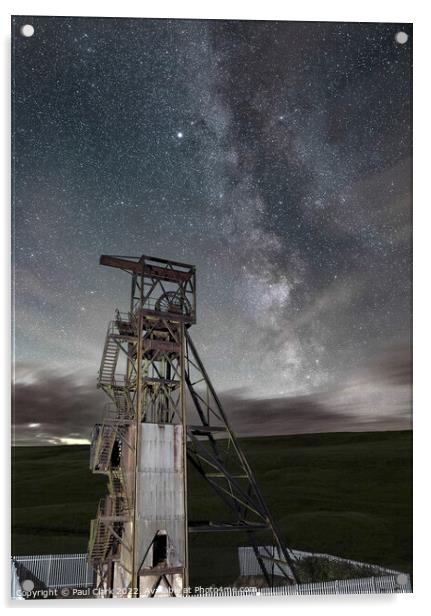Groverake Mine with the Milky Way Acrylic by Paul Clark