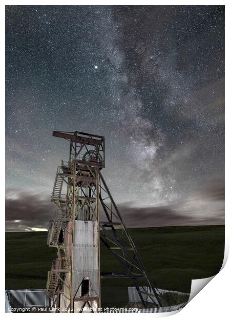 Groverake Mine with the Milky Way Print by Paul Clark