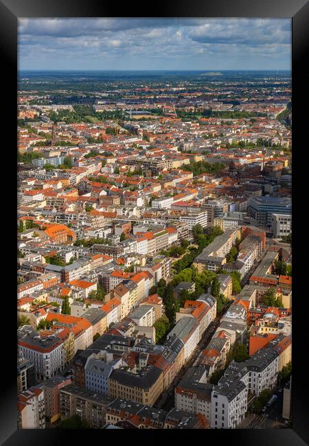 Aerial View Above City Of Berlin Framed Print by Artur Bogacki