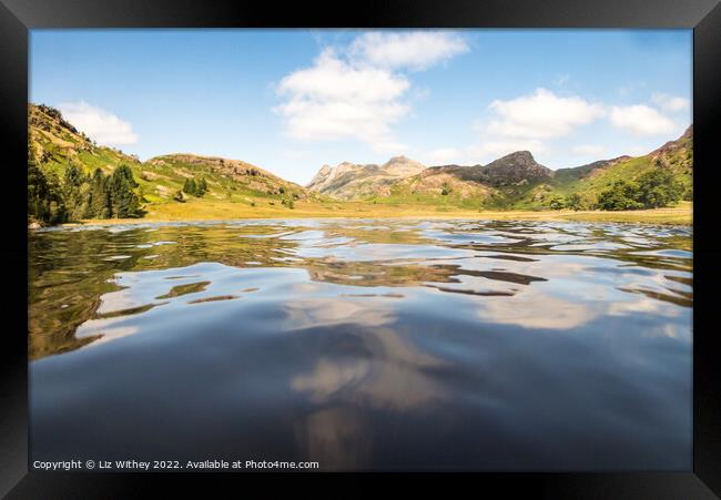 Swimmer's View, Blea Tarn Framed Print by Liz Withey