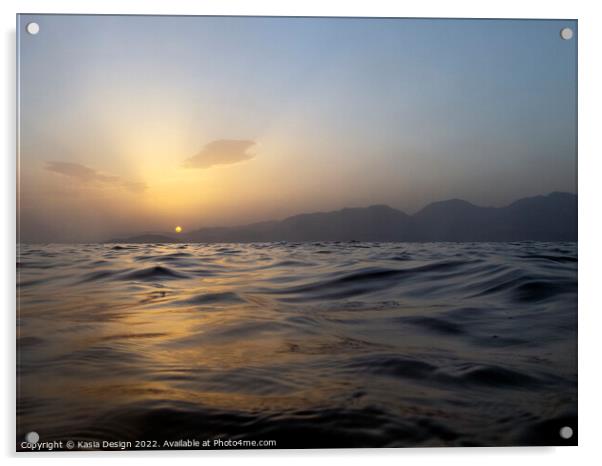 Mermaid's Sunrise View Acrylic by Kasia Design