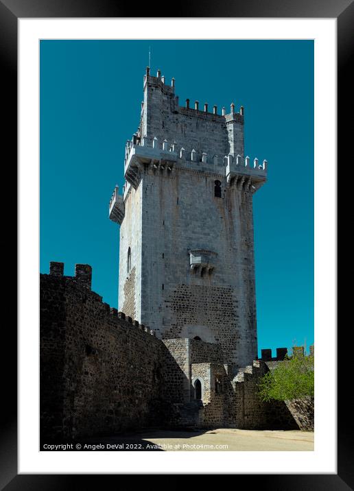 Keep Tower of the Medieval Castle of Beja Framed Mounted Print by Angelo DeVal