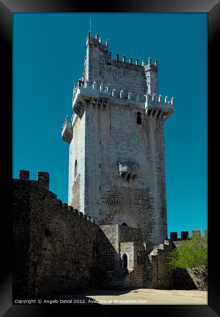 Keep Tower of the Medieval Castle of Beja Framed Print by Angelo DeVal