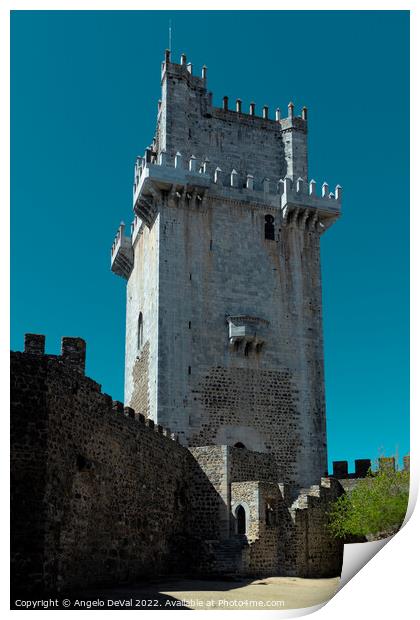 Keep Tower of the Medieval Castle of Beja Print by Angelo DeVal
