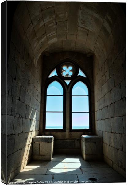 Medieval Window in Beja Keep Tower Canvas Print by Angelo DeVal