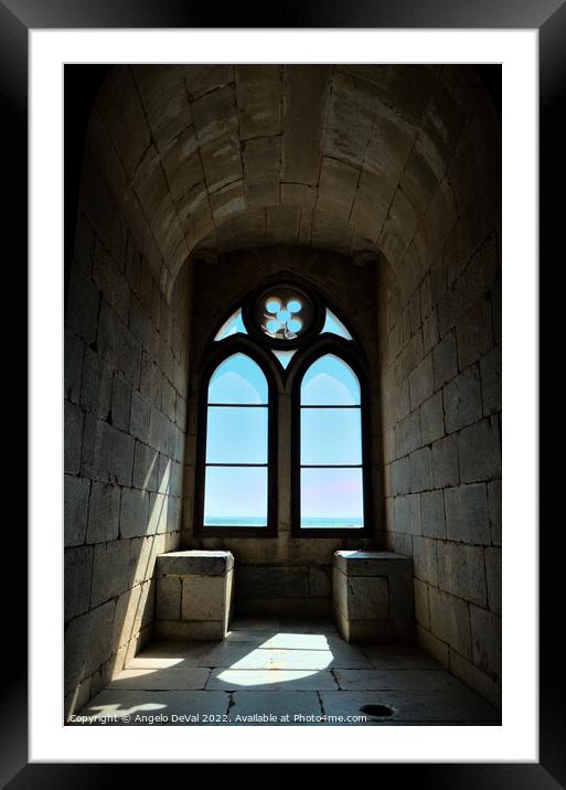 Medieval Window in Beja Keep Tower Framed Mounted Print by Angelo DeVal