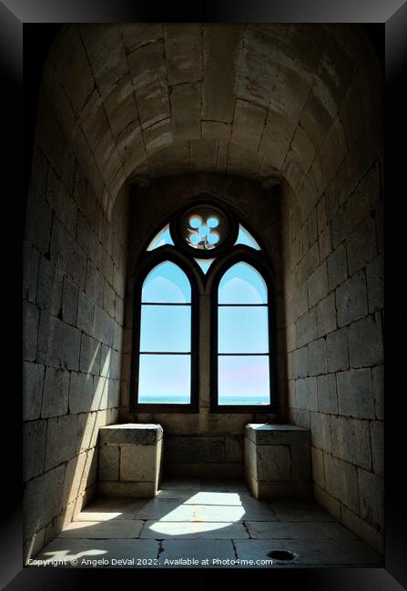 Medieval Window in Beja Keep Tower Framed Print by Angelo DeVal
