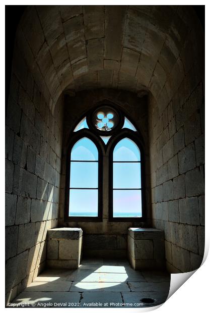 Medieval Window in Beja Keep Tower Print by Angelo DeVal