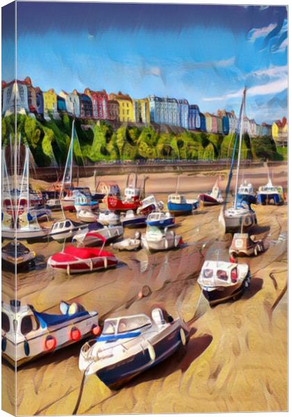Coastal Charm Canvas Print by Roger Mechan