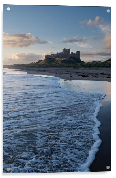 Bamburgh Castle at Sunrise Acrylic by Peter Barber