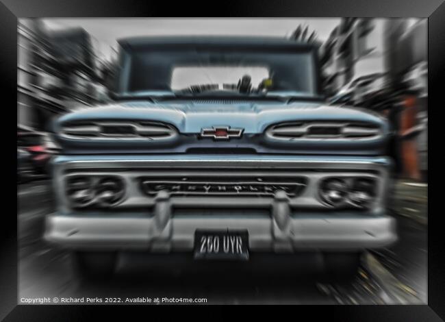 1960`s Chevrolet Apache Truck Framed Print by Richard Perks