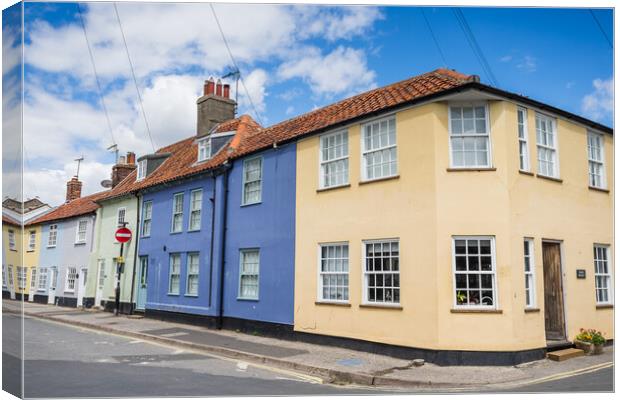 Colourful row of houses in Southwold Canvas Print by Jason Wells
