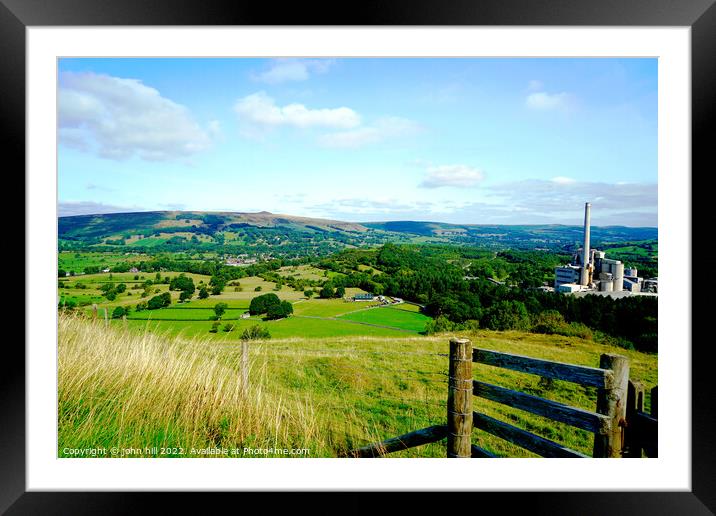 Hope Valley Derbyshire Framed Mounted Print by john hill