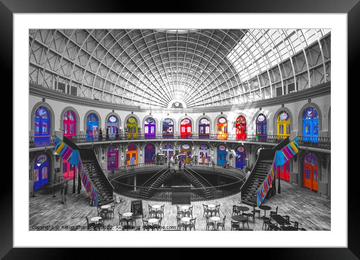 Leeds Corn Exchange Colour Selection  Framed Mounted Print by Alison Chambers
