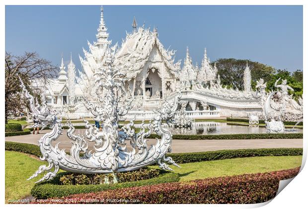 Wat Rong Khun or the White Temple, Print by Kevin Hellon