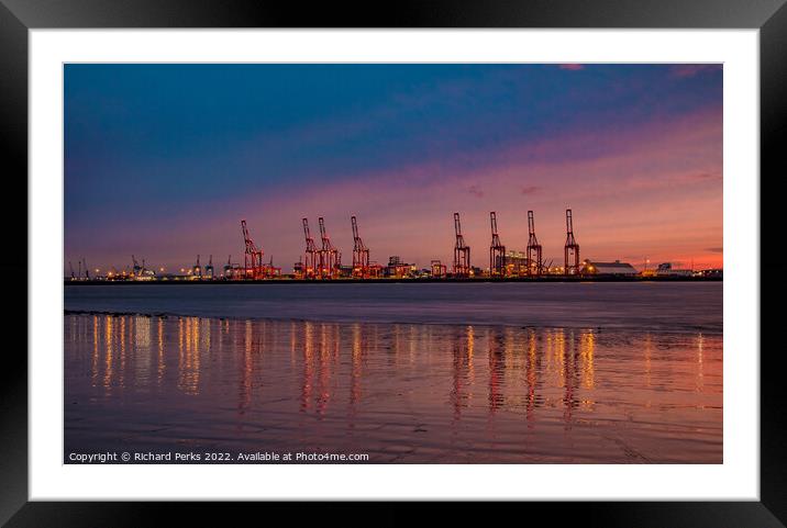 Liverpool Seaforth Dock reflections Framed Mounted Print by Richard Perks