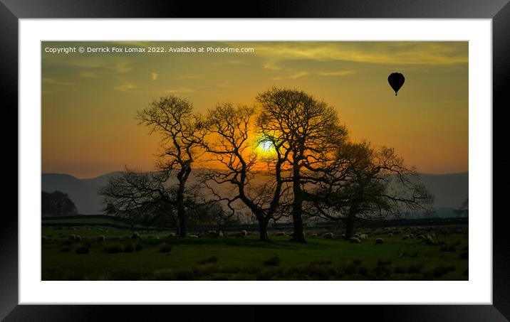 Sunset in clitheroe lancashire Framed Mounted Print by Derrick Fox Lomax