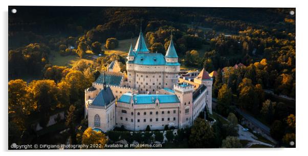 Autumn Evening at Bojnice Castle Acrylic by DiFigiano Photography