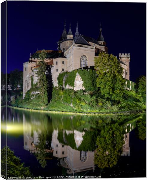 Bojnice Castle Reflections Canvas Print by DiFigiano Photography