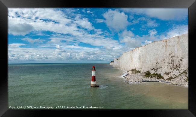 Beachy Head Lighthouse Framed Print by DiFigiano Photography