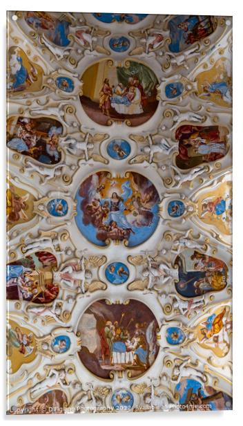 The Castle Chapel Ceiling at Bojnice Acrylic by DiFigiano Photography