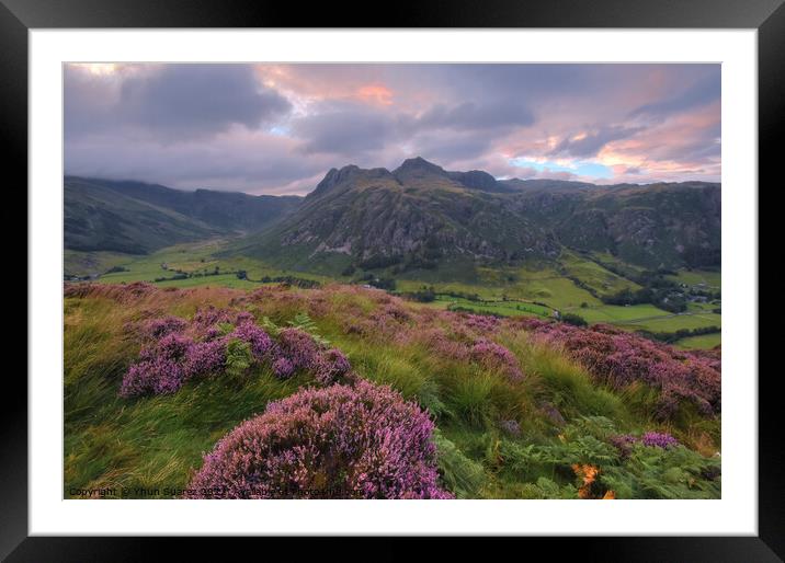 Langdale Pikes 2.0 Framed Mounted Print by Yhun Suarez