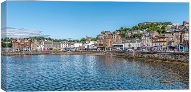 Seaside Town of Oban Canvas Print by Valerie Paterson