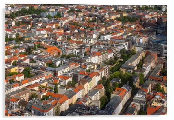City Of Berlin Aerial View Cityscape Acrylic by Artur Bogacki