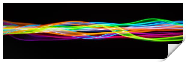 Abstract light trails Print by Bryn Morgan