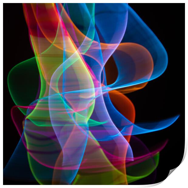 Abstract light trails Print by Bryn Morgan