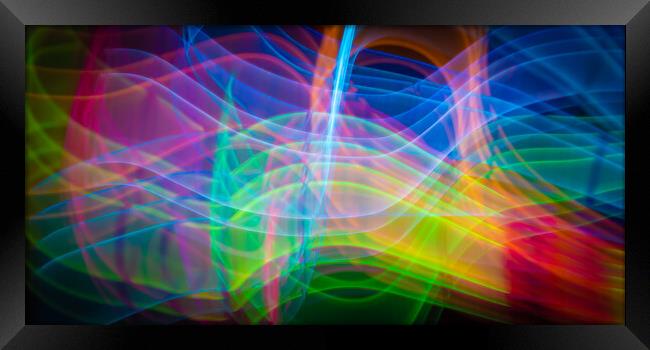 Abstract light trails Framed Print by Bryn Morgan