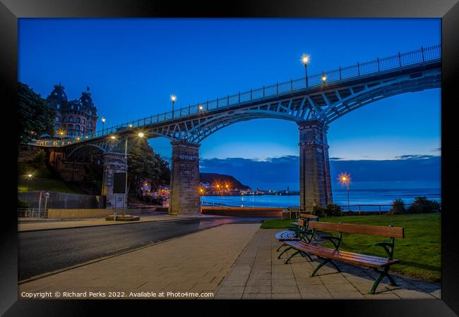 Evening time Scarborough South Bay Framed Print by Richard Perks