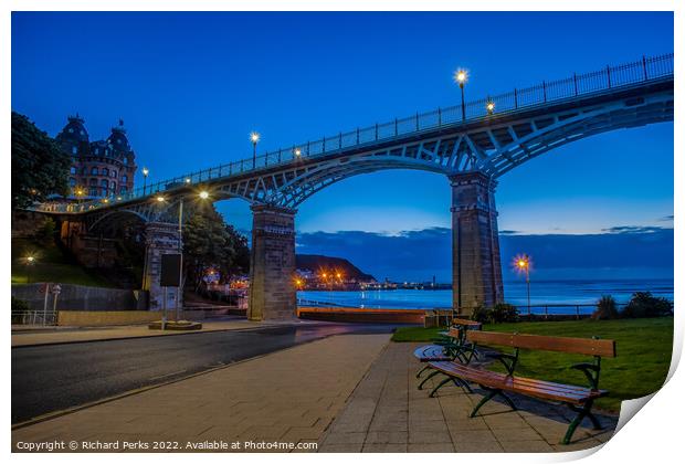 Evening time Scarborough South Bay Print by Richard Perks