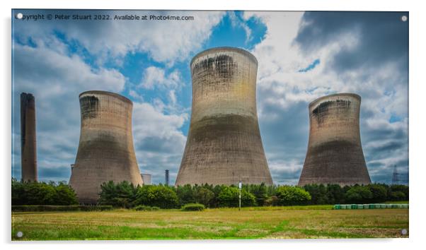 Fiddlers Ferry Power Station is a decommissioned coal fired powe Acrylic by Peter Stuart