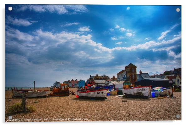 Aldeburgh Beach Acrylic by Nigel Bangert